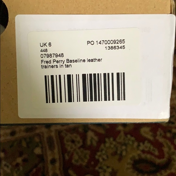 Fred Perry Baseline Leather Trainers in tan - Picture 5 of 5